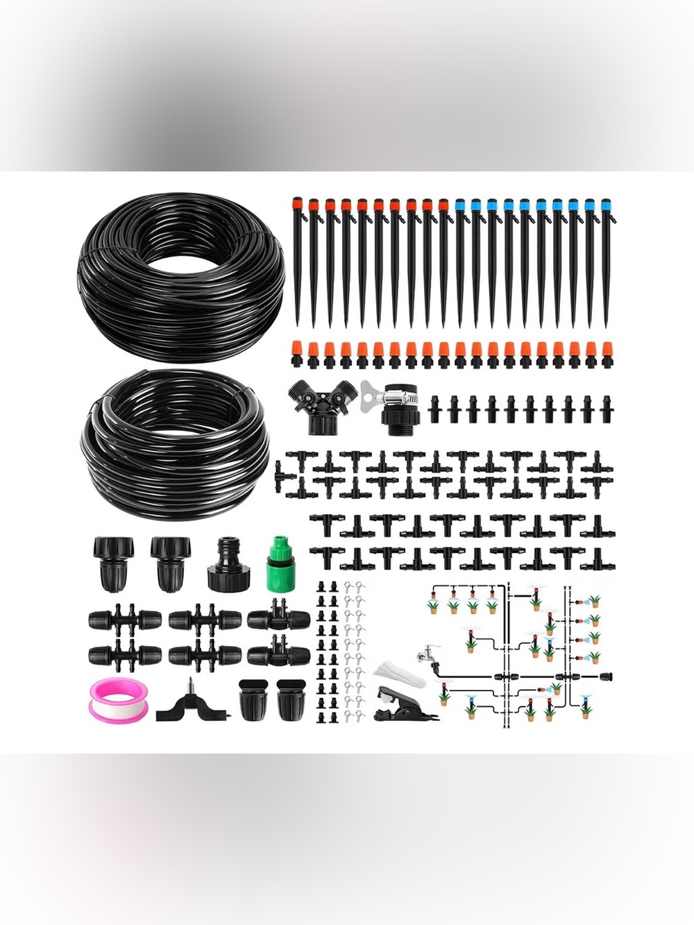 240FT DIY Automatic Drip Irrigation System Kit for Garden